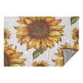 thumbnail image 6 of Sunflower in White Travel Blanket Pillow Compact Foldable Airplane Throw Blanket with Trolley Sleeve for Travel Camping, 6 of 8