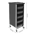 thumbnail image 2 of HD-01 Black Beauty Salons Barber Stores Salon Trolley Cart with Wheels +5 Drawers, 2 of 12