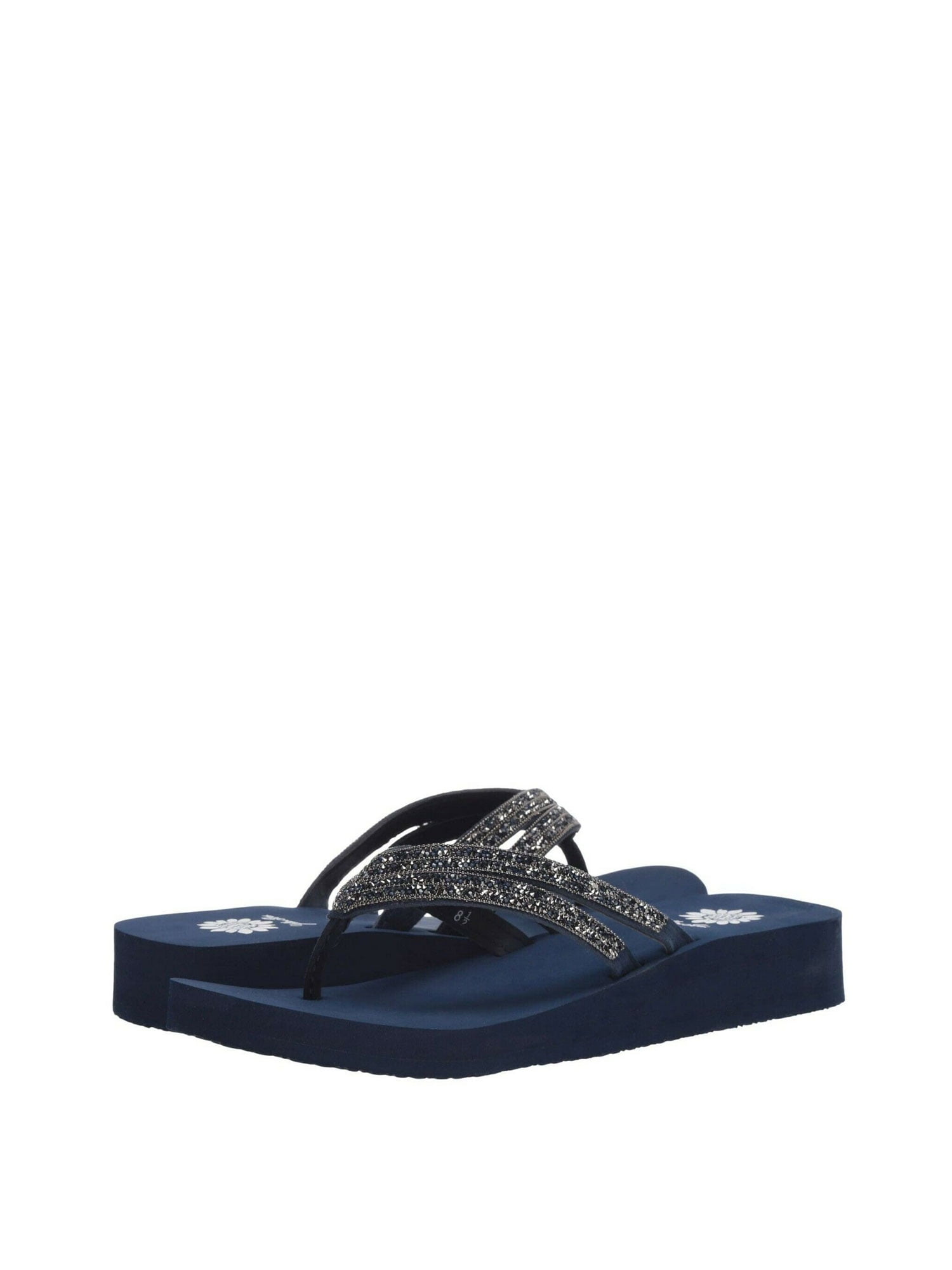 yellow box flip flops wide width