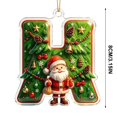 thumbnail image 6 of BSJJY Acrylic Letter H Christmas Ornament, Personalized Name Initial Tree Pendant, 3.15x2.36in, Festive Home Decor for Holiday Dinner, 6 of 6