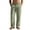 Z08 Army Green, variant on Mifsaly Wide Leg Linen Pants Men Drawstring Elastic Waist Summer Casual Pant Lightweight Breathable Travel Vacation Office Trousers with Pockets 2026 M