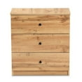 thumbnail image 3 of Baxton Studio Decon Oak Brown Finished Wood 3-Drawer Storage Chest, 3 of 8
