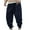 Navy, variant on Diufon Men's Casual Corduroy Pants Drawstring Waist Wide Leg Cropped Pant Fall Winter Warm Trousers with Pockets