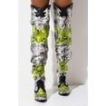 thumbnail image 5 of Cape Robbin HILDA OVER THE KNEE THIGH HIGH CHUNKY LOW HEEL BOOTS WESTERN BLACK (Black Yellow Multi, 7.5), 5 of 6