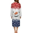 thumbnail image 2 of Yuyamidu Womens Christmas Robes Snowman Zipper Front Bathrobe Snowflake Long Sleeve Gowns for Women Sleepwear Loose Dresses, Robe, Gowns Soft Nightgown Housecoat Size 2XL, 2 of 7