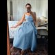 thumbnail image 3 of Vestido de Verano 2025 para Mujer, con Escote en V y Tirantes Finos, Sin Espalda, Sin Mangas, Informal, para Fiesta y Playa Azul L, 3 of 7