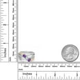 thumbnail image 6 of Gem Stone King 925 Silver and 10K Yellow Gold Purple Amethyst and White Created Sapphire and Lab Grown Diamond Engagement Ring for Women | 0.90 Cttw | Round 4MM | February Birthstone | Size 9, 6 of 6