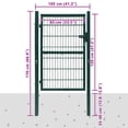 thumbnail image 2 of vidaXL Fence Gate Metal Fence Post for Outdoor Doorway Garden Gate (Single), 2 of 6