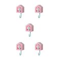 thumbnail image 1 of Advancent Colgador de pared Autoadhesivo Cocina Baño Gancho de almacenamiento Sin costuras Impermeable Sala de estar Organizador extraíble Rosa Type2 NO2, 1 of 6