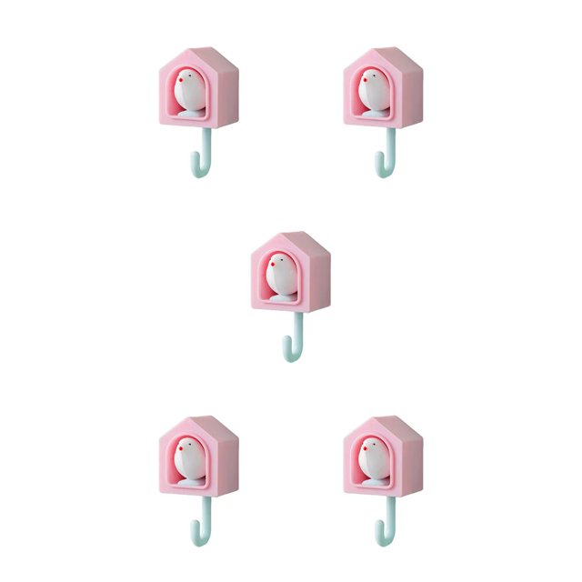 Advancent Colgador de pared Autoadhesivo Cocina Baño Gancho de almacenamiento Sin costuras Impermeable Sala de estar Organizador extraíble Rosa Type2 NO2
