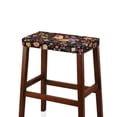 thumbnail image 4 of FOR U DESIGNS Rooster Chicken Flower Print Stool Covers Rectangle 2 Pack Soft Bar Stool Covers Anti-Slip Vanity Bench Slip Cover Bench Seat Protector Home Decor Accessories, 4 of 9