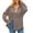 Khaki, variant on Waffle Knit Button Down Shirts for Women Dressy Casual Work Shacket V Neck Long Sleeve Loose Tops with Pocket