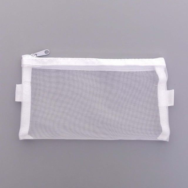 Shoe Racks 2pcs Color Mesh Pen Bag, Zipper Net Bag, Multi-functional Transparent Pencil Case Organizer Stationery Storage Bag, Office Supplies, Cosmetics