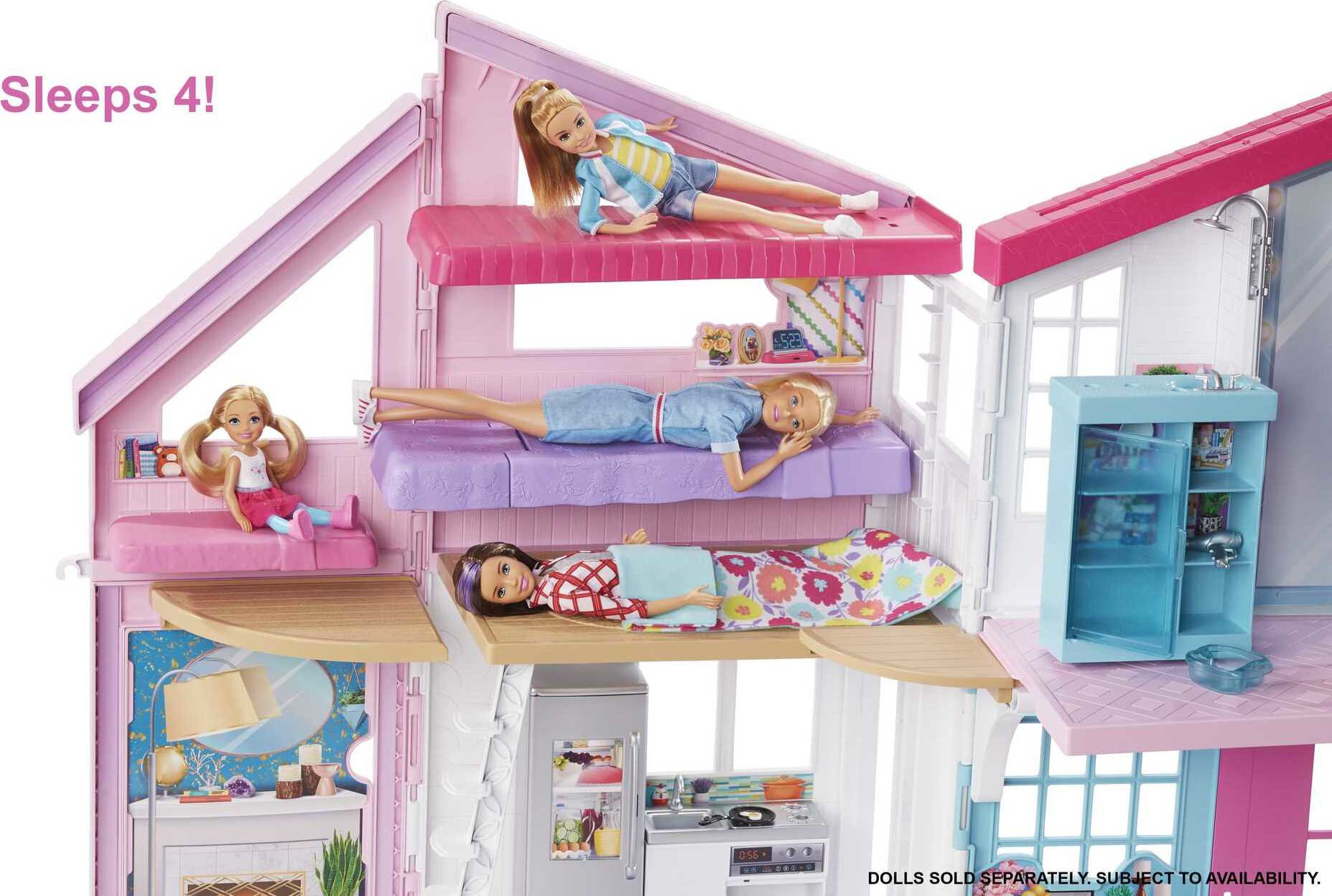 Barbie Malibu House Dollhouse Playset with 25+ Furniture and Accessories (6 Rooms) - image 6 of 8