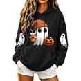 thumbnail image 3 of Falkdiz Womens Halloween Sweatshirts Winter Hooded Pullover Casual Graphic Long Sleeve Outdoor Cute Pocket Hoodies for Women, 3 of 7