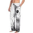 thumbnail image 6 of Salouo Cute Cat Meadow Sketch Print Pajama Pants for Men, Lounge Pants Elastic Waistband Casual Men's sleepwear Loungewear Sleep Pajama Pant -Small, 6 of 7