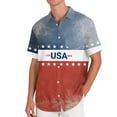 thumbnail image 3 of Youpwaven 250th Anniversary USA Shirt for Men, America 250 Merchandise Patriotic Button Down, 1776-2026 USA Flag Patchwork Casual Short Sleeve Top, 3 of 6