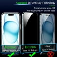 thumbnail image 4 of Protector de pantalla de privacidad IMBZBK para iPhone 15 con lente de cámara, 4 of 7