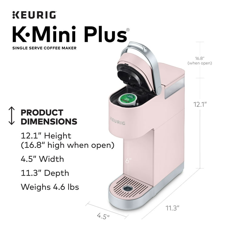 Keurig K-Mini Plus Single Serve K-Cup Pod Coffee Maker, Dusty Rose 