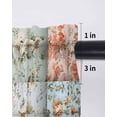 thumbnail image 6 of Elegant Spring Floral Curtains 45 Inch Length,Sheer Curtains for Bedroom Living Room Window Summer Botanical Plaid Farmhouse Rod Pocket Drapes Kitchen Curtains Small Half Window 42"x45" 2 Panels, 6 of 6