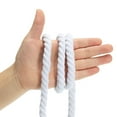 thumbnail image 4 of Unique Bargains Natural Twisted Cotton Rope 5/8 Inch x 33 Feet 3 Strand Tug of War Rope with Sealing Tape White, 4 of 5