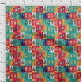 thumbnail image 4 of oneOone Cotton Flex Teal Green Fabric Abstracts Craft Projects Decor Fabric Printed By The Yard 40 Inch Wide, 4 of 5