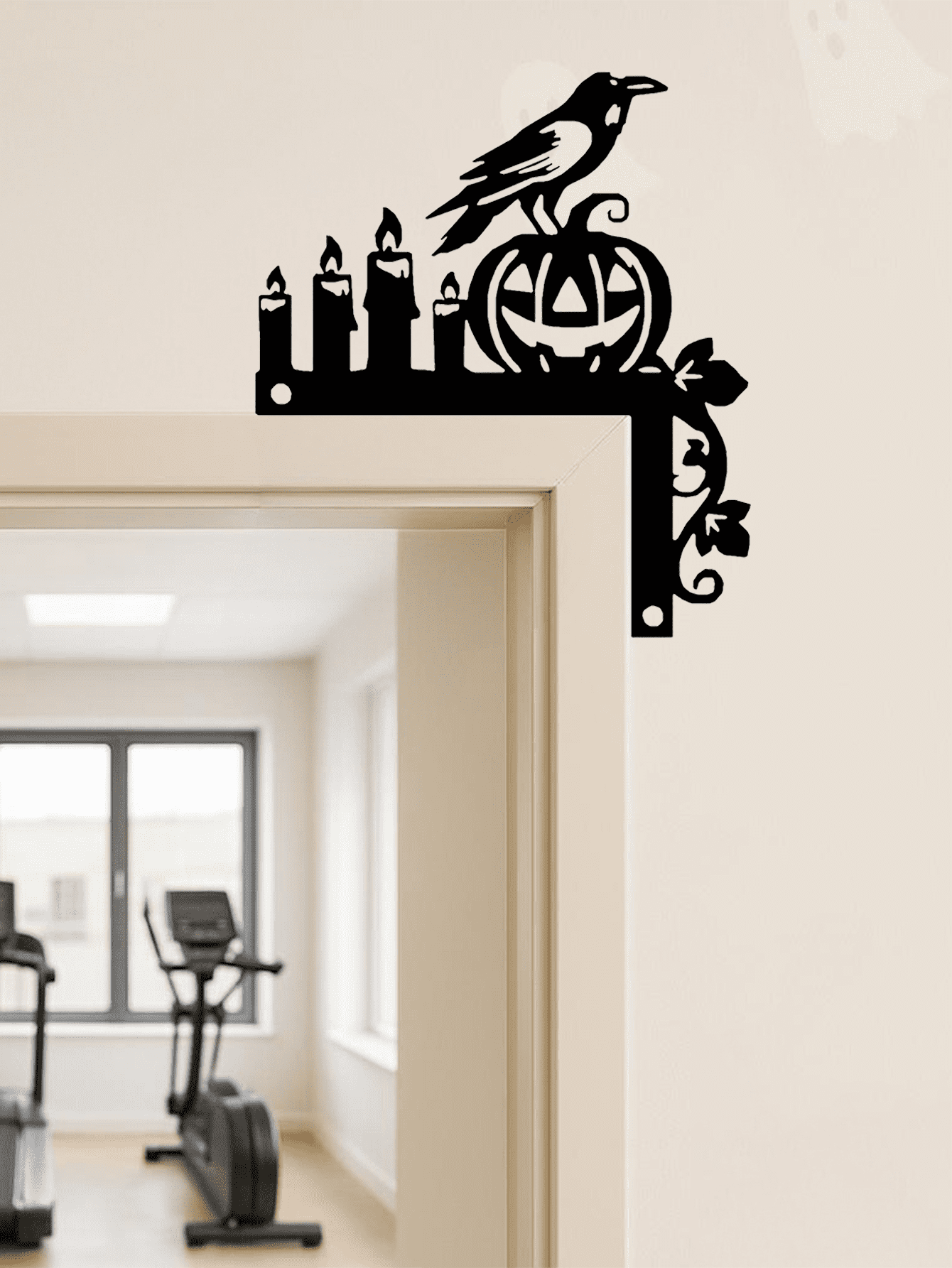 Gothic Witch Cauldron Door Hanger Heavy Duty Metal Silhouette Wall Decor for Halloween Christmas Holiday Indoor Outdoor Home Office Gift