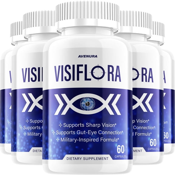 Visiflora Eye Support Supplement – Visi Flora Pills Advanced Formula for Healthy Vision, 5 Pack, 300 Capsules