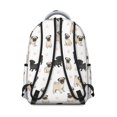 thumbnail image 3 of Pug and Dog Paw Print White Pattern Backpack for School, Cute School Bag with Adjustable Shoulder Straps and Padded Back, 15.3"x11"x7.1", 3 of 5