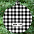 thumbnail image 5 of Expressly Yours! 2022 Picture Frame Christmas Ornament with Non-Glare Photo Protector, Round Black & White Plaid, 5 of 6