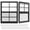 Black, variant on 2 Pack Shed Windows, 24 x 36 Inch Small Sliding Windows, Flush Mount Windows with Tempered Glass and Fiberglass Screen for Shed, Chicken Coop