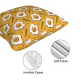 thumbnail image 4 of Throw Pillow Covers, Cute Fried Egg Onion Soft Square Pillow Cases with Invisible Zipper for Couch Bed Sofa, Farmhouse Fall Home Decor 16"x16", 4 of 7
