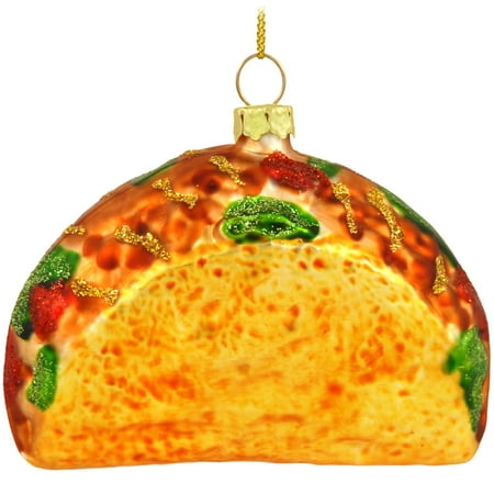 Taco Christmas Tree Ornament Xmas Funny Mexican Food Holiday Glass (Best Food In Taco Bell)