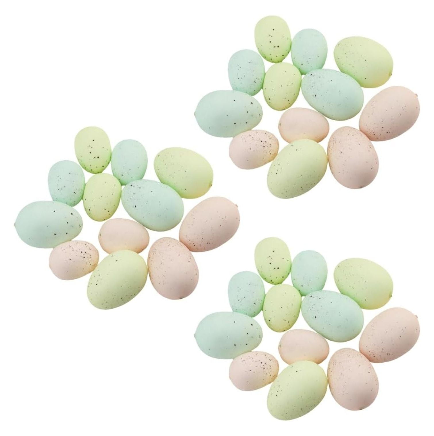 HeSLehs Package of 36 Pastel Speckled Easter Faux Eggs Easter Eggs for DIY Spring Displays and Easter Baskets