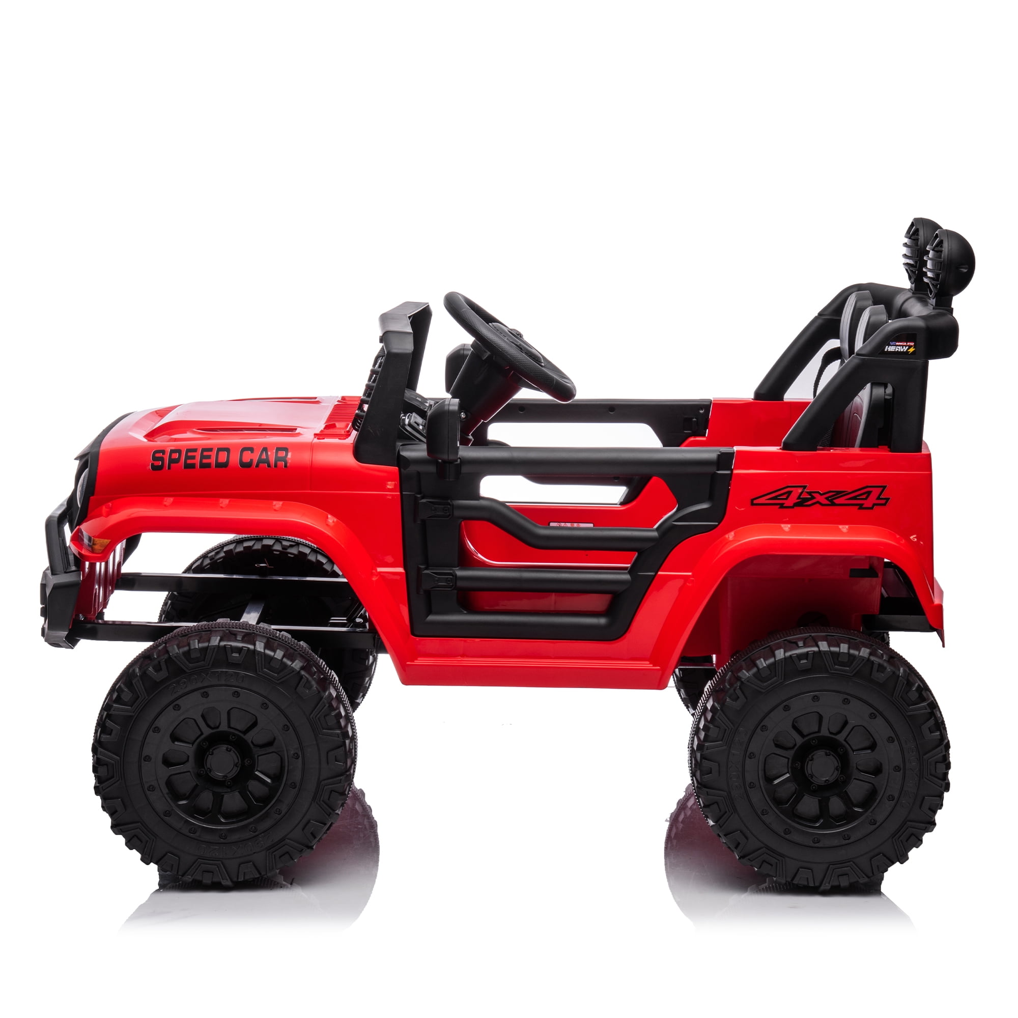 Resenkos 12v Battery-Powered Toy Truck for Kid, Kids Ride On Truck Electric Vehicle with Parents Remote Control, Three Speed Adjustable, Red Resenkos 12v Battery-Powered Toy Truck for Kid, Kids Ride On Truck Electric Vehicle with Parents Remote Control, Three Speed Adjustable, Red