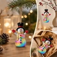 thumbnail image 4 of Flat Snowman Christmas Ornaments With Assorted Outfit Designs - Wooden Hanging Pendants For Xmas Tree, Wreath, And Holiday Decor, 4 of 5