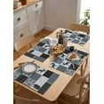thumbnail image 4 of Elk Bear Jungle Animal Shadow Placemats Set of 4,Wipeable Washable Table Mats for Dining Tables,Retro Blue Plaid Place Mats for Kitchen Event Party Tabletop Decor, 4 of 7