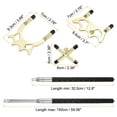 thumbnail image 2 of Uxcell Silicone Retractable Billiards Pool Cue Stick Bridge with 3 Types Bridge Heads, Gold, 2 of 6