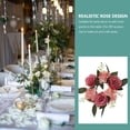 thumbnail image 4 of Miangastore Candle Wreath False Rose Candle Ring Flower Centerpiece for Table Candle Ring, 4 of 9
