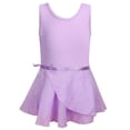 thumbnail image 4 of WIBACKER 3-10Y Kid Girls Sparkly Dance Leotard with Skirt Hi-Low Shiny Ballet Dance Dresses Gymnastics Suit, 4 of 11
