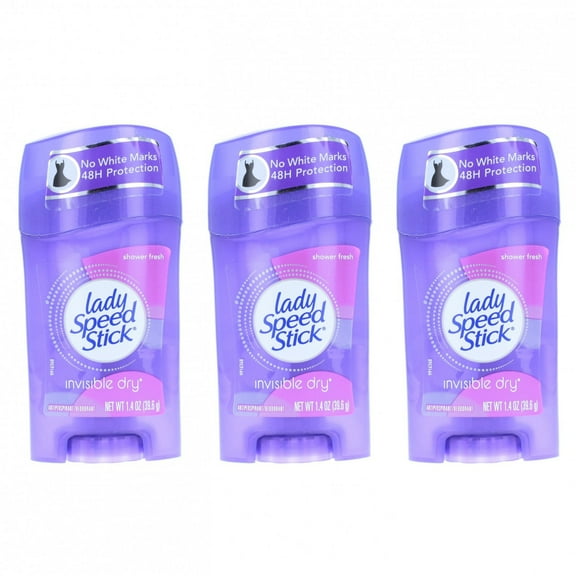 3 Pack Lady Speed Stick Womens Invisible Dry Deodorant 48 Hour