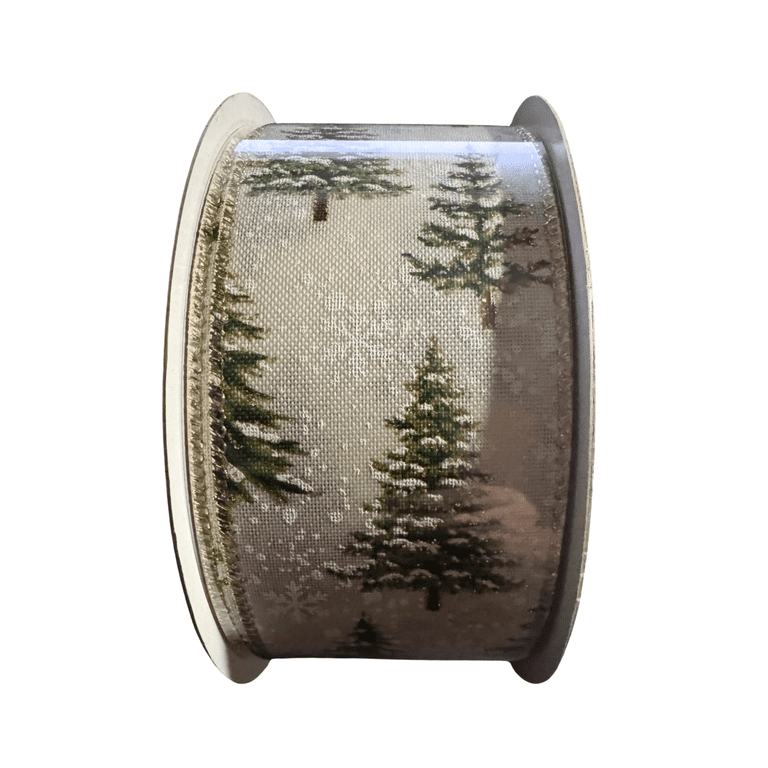 Kirkland Signature Wire Edged Christmas Ribbon 2.5”/1.5