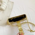 thumbnail image 3 of Bolso de mujer 2023 Patrón de cocodrilo Moda Bolso de mensajero simple (Oro), 3 of 9