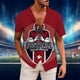 thumbnail image 2 of Camisas s Para Hombre Manga Larga Camiseta de regalo deportiva para al fútbol americano para hombre, camiseta de Rugby Retro deportiva para jugador de Rugby Vintage (Red, S), 2 of 3
