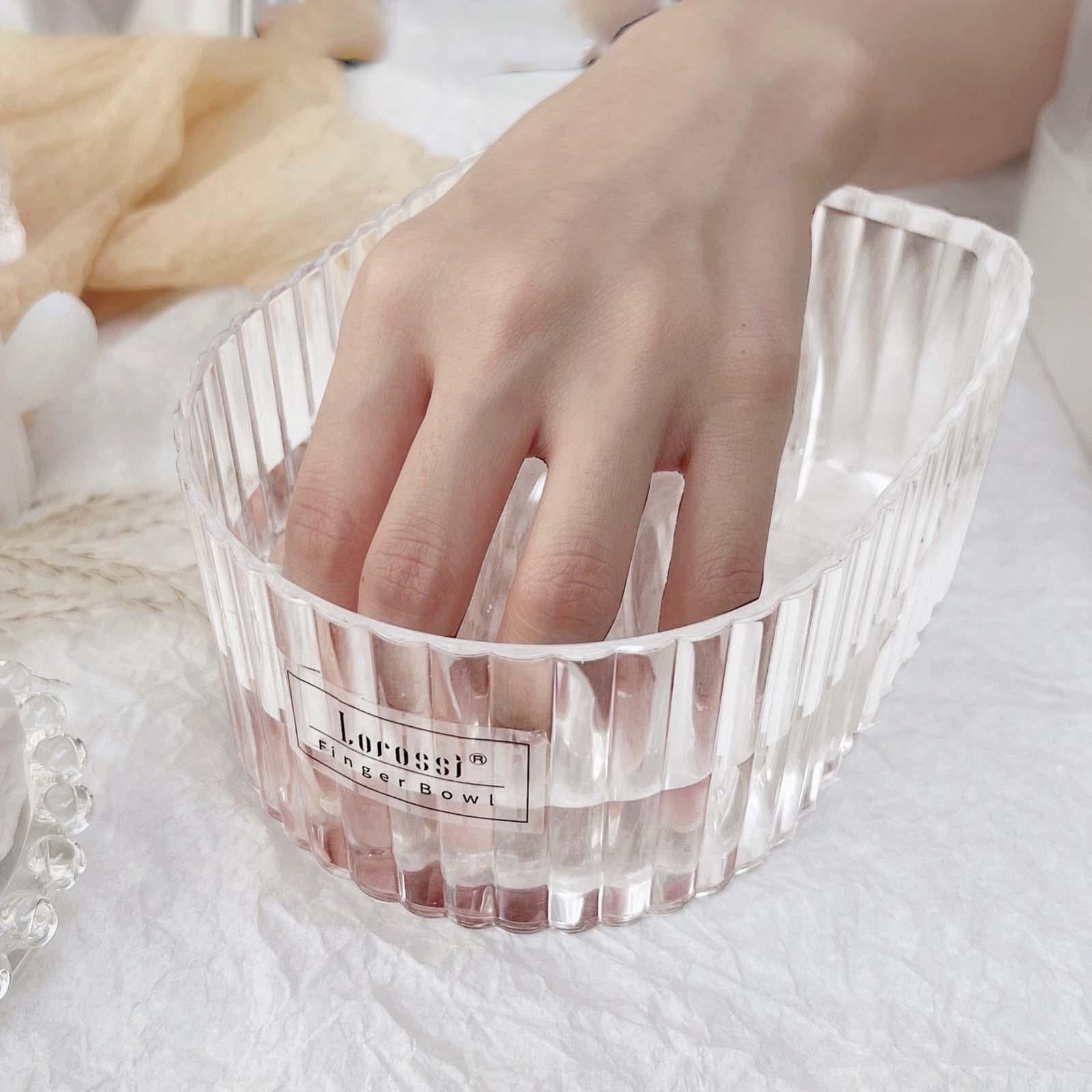 Serenable 3xNail Soaking Bowl Nail Art Tool for Manicure Home Salon Nail SPA Girls Clear