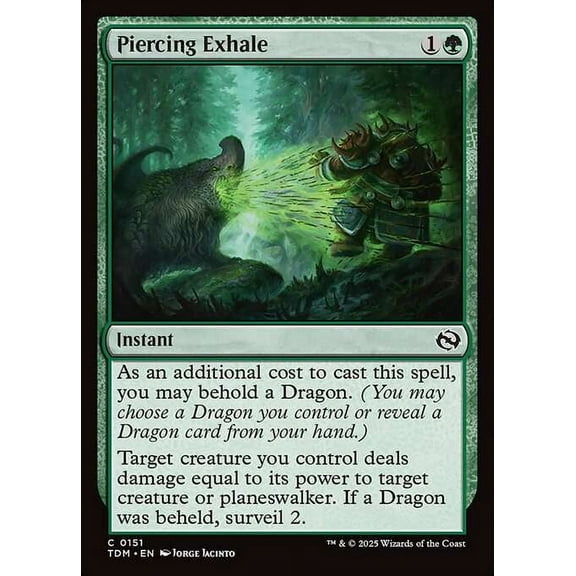 MtG Tarkir: Dragonstorm Common Piercing Exhale (FOIL) #151