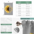 thumbnail image 6 of Yellow Sunflowers Balloon Curtains for Living Room/French Door, Floral You Are My Sunshine Grey Quotes Tie Up Curtains 63 Inch Length Energy Saving Kitchen Curtains Shades for Windows 42"x63", 6 of 8