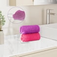 thumbnail image 3 of 2 Pack African Net Sponge, Extra Long African Net Sponge Authentic, Exfoliating Body Scrubber Back Scrubber for Shower, Body Care Bath Sponge Great for Women Use (Purple&Pink), 3 of 3