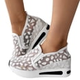 thumbnail image 3 of Yindaity Women Platform Leather Wedge Shoes Rubber Increasing Lace Women's Casual Shoes Women's Fashion Sneakers Z06-White,8.5, 3 of 6
