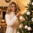 thumbnail image 5 of 24-Pack Velvet Christmas Balls Ornaments for Christmas Tree - Plastic Shatterproof Flocked Balls for Wreath, Mantel, Holiday, Party Decoration, 2.36", 5 of 6